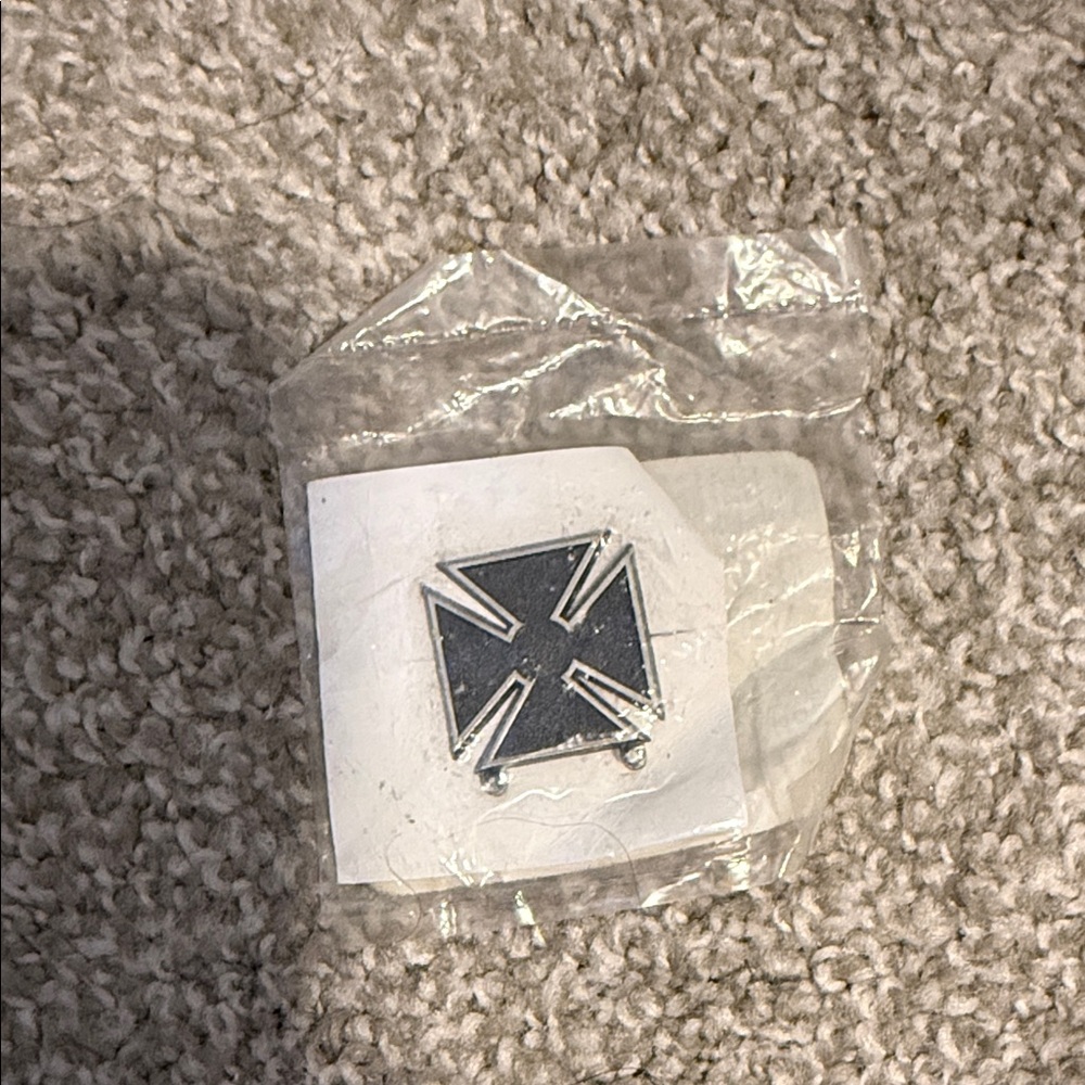 Black and White Geometric Pin